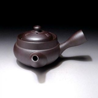 @ED31: Vintage Japanese Pottery Sencha Tea Pot,  Banko ware 2