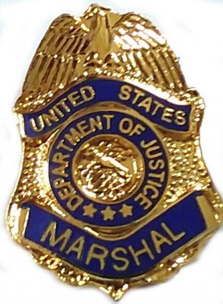 Us Marshals Service Pin Usms Mini Badge Federal Shield Lapel Hat Doj Badges Pins