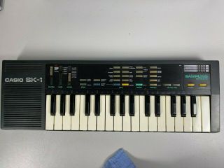 Vintage Casio Sk - 1 Portable 32 Key Sampling Keyboard & Great