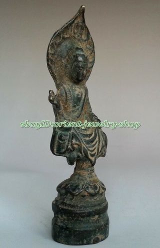 Collectables Dynasty Old Chinese Bronze Buddha Statue 119mm