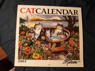 2003 Month Cat Calendar B.  Kliban 12 " X 13 "