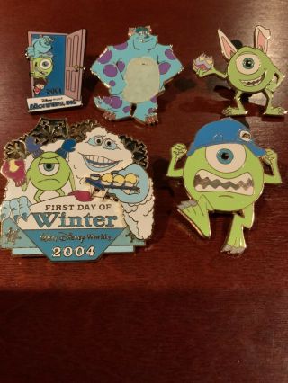 Walt Disney World - First Day Of Winter - 2004 Limited Edition Pin And 4 Others