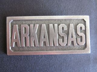 1920 University Of Arkansas Metal Military Belt Buckle By The M.  C.  Lilley Co.