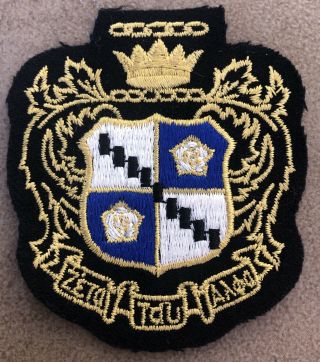 Vintage Embroidered Emblem Zeta Tau Alpha Crest