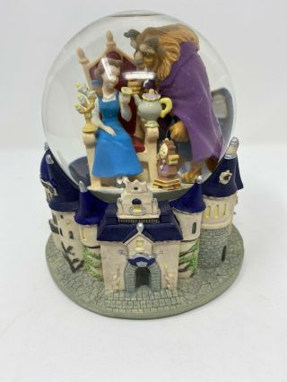 Rare The Walt Disney Classic Beauty And The Beast Musical Snow Globe