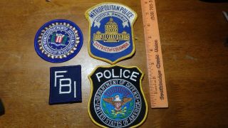 F B I Department Of Defense Washington D.  C Police Patch Obsolete Bx Z 9
