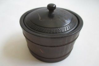 Antique Japanese Hand Carved Small Wood Trinket Box 3