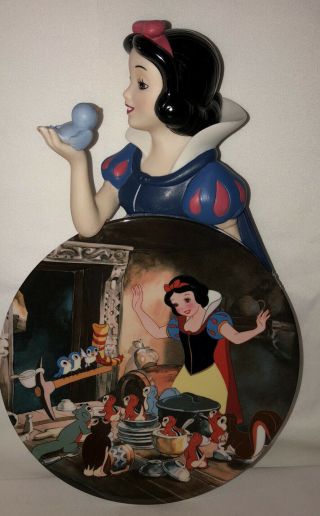 Bradford Disney Snow White 65th Anniversary Plate Whistle While You Work