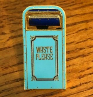 Disneyland Orleans Sq.  Waste Please Trash Can Cast Excl.  L.  E.  Hinged Lid Pin