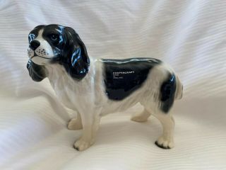 Coopercraft Ceramic Black & White Cocker Spaniel Dog Figurine Made In England