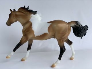 Vintage Breyer Usa Brown Pony With Black Mane Tail White Socks Prancing Running