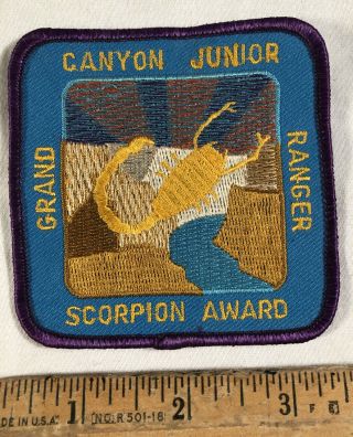 Vintage Grand Canyon National Park Junior Ranger Scorpion Award Patch Sew On