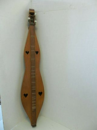 Vintage Dulcimer (w/heart Cut Out) 3 String W/ Case