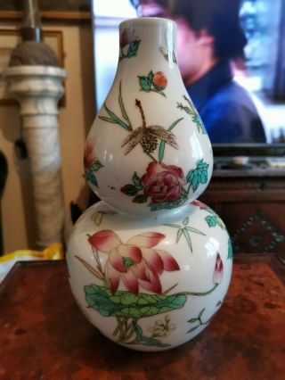 Antique Chinese Republic Double Gourde Vase