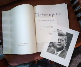 The Torch Is Passed - Death Of A President 1964 Book W/signed Evelyn Lincoln Note