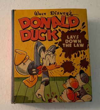 1948 Big Little Book Donald Duck Lays Down Law Walt Disney