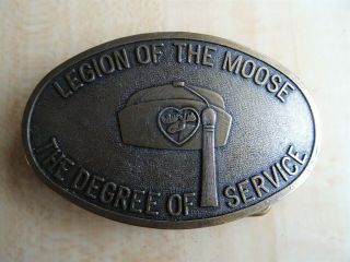 Loyal Order Of Moose Legion Degree Of Service Belt Buckle Tah