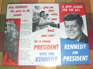 John Kennedy 1960 Pamphlet A Leader For The 60’s Kennedy For President
