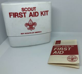 Vintage Bsa First Aid Kit Plastic Container With Instructions.