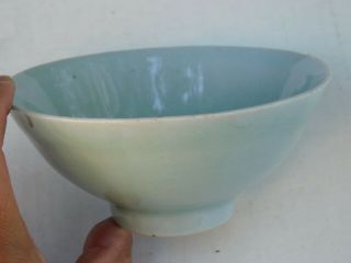 Small Antique Chinese Mono Light Celadon Glaze Porcelain Bowl 5 - 1/2 "