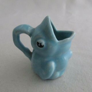 Cute Vintage Frog / Toad Toothpick / Match Holder Light Blue Ceramic,  2 - 1/4 "