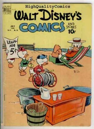 Walt Disney Comics 106,  Vg,  Mickey Mouse,  Carl Barks,  1949,  Beach,  Donald Duck