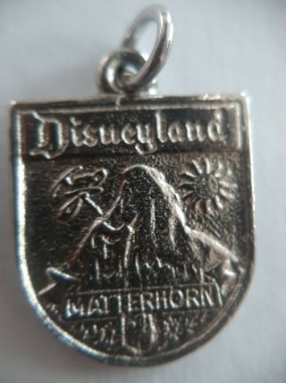 Disneyland Matterhorn Vintage Sterling Shield Charm