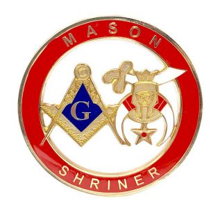 Deluxe Mason,  Shriner Car Emblem 3 Inch Cd26