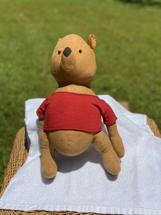 Winnie The Pooh Agnes Brush Vintage Stuffed Animal Pre - Disney Red Shirt