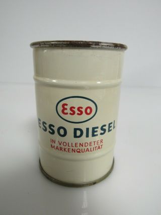 Vintage Esso Diesel Motor Oil Barrel Can Coin Bank Sb083
