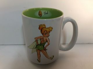 Disney Store Tinker Bell Peter Pan Tink Coffee Cup Tinkerbell Mug 16 Oz.  Green