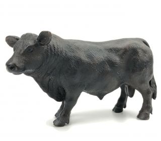 Retired 2003 Schleich Germany Black Angus Bull Cow Toy Ranch,  Farm Figurine Toy