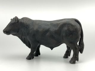 Retired 2003 Schleich Germany Black Angus Bull Cow Toy Ranch,  Farm Figurine Toy 3