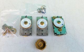 3 Vtg Diebold Safe & Lock Bank Vault Time Lock Movement Mechanisms Parts Repair