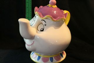 Vtg Disney Mrs Potts/ Teapot Cookie Jar From Beauty & The Beast Treasure Craft
