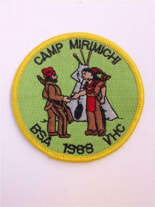 Vintage 1988 Camp Mirimichi Boy Scout Bsa Vhc Patch