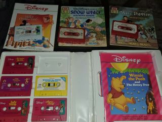 Vintage Disney Read Along Storyteller Box Set Of 8 Cassette Tapes And Books