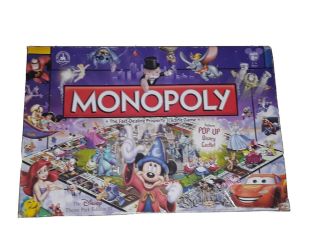2010 Disney Theme Park Edition Iii Monopoly Game Pop - Up Disney Castle Complete