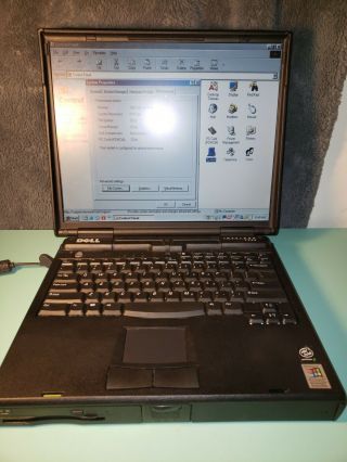 Vintage Dell Inspiron 7500 Laptop Windows 98 Se Floppy Dos,  Lan,  Wifi,  Dvd Read