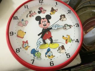Sunbeam Disney Wall Clock Quartz Mickey Mouse