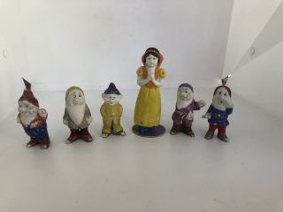 1930s Walt Disney Bisque Japan Snow White And The Seven Dwarfs Set