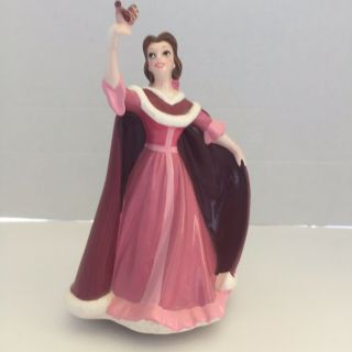 Vintage Disney Belle Beauty And The Beast Collector Musical Box Figurine Schmid