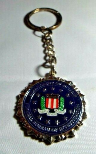 Vintage Doj Department Of Justice,  Fbi Federal Bureau Of Investigations Keychain