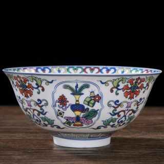 Chinese Old Porcelain Bowl Pastel Blue And White Porcelain Bowl