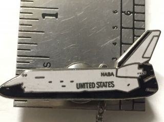 Nasa United States Space Shuttle Tie Tack Lapel Hat Pin Adsco Nos White
