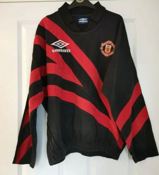 Vintage Umbro Manchester United 93 - 95 Training Top Size Xl
