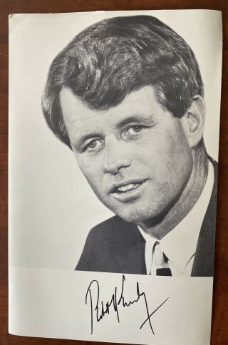 Robert F Kennedy Facsimile Signature Promo Photo 1968 " I Run For The Presidency "