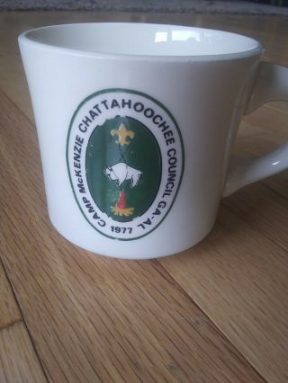 Vintage Boy Scouts Of America Mug Cup Camp Mckenzie Chattahoochee Council 1977