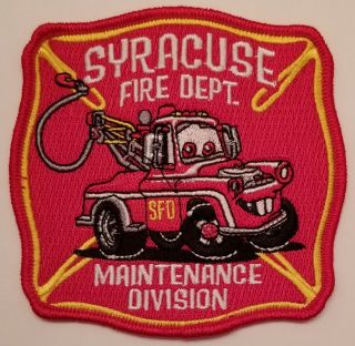Syracuse Fire Department Maintenance Division Patch - Ny Apparatus Repair
