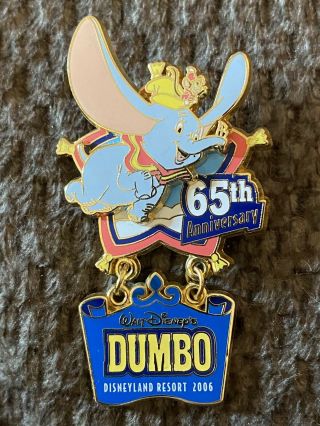Dumbo 65th Anniversary Walt Disney’s Disneyland Resort Pin Le 1000 2006